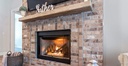 gas fireplace with Tempered Glass by European art glass